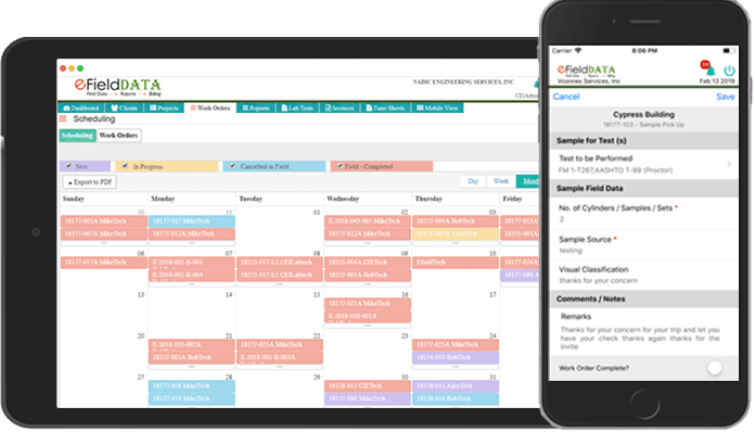 eFieldData Scheduling and Mobile App